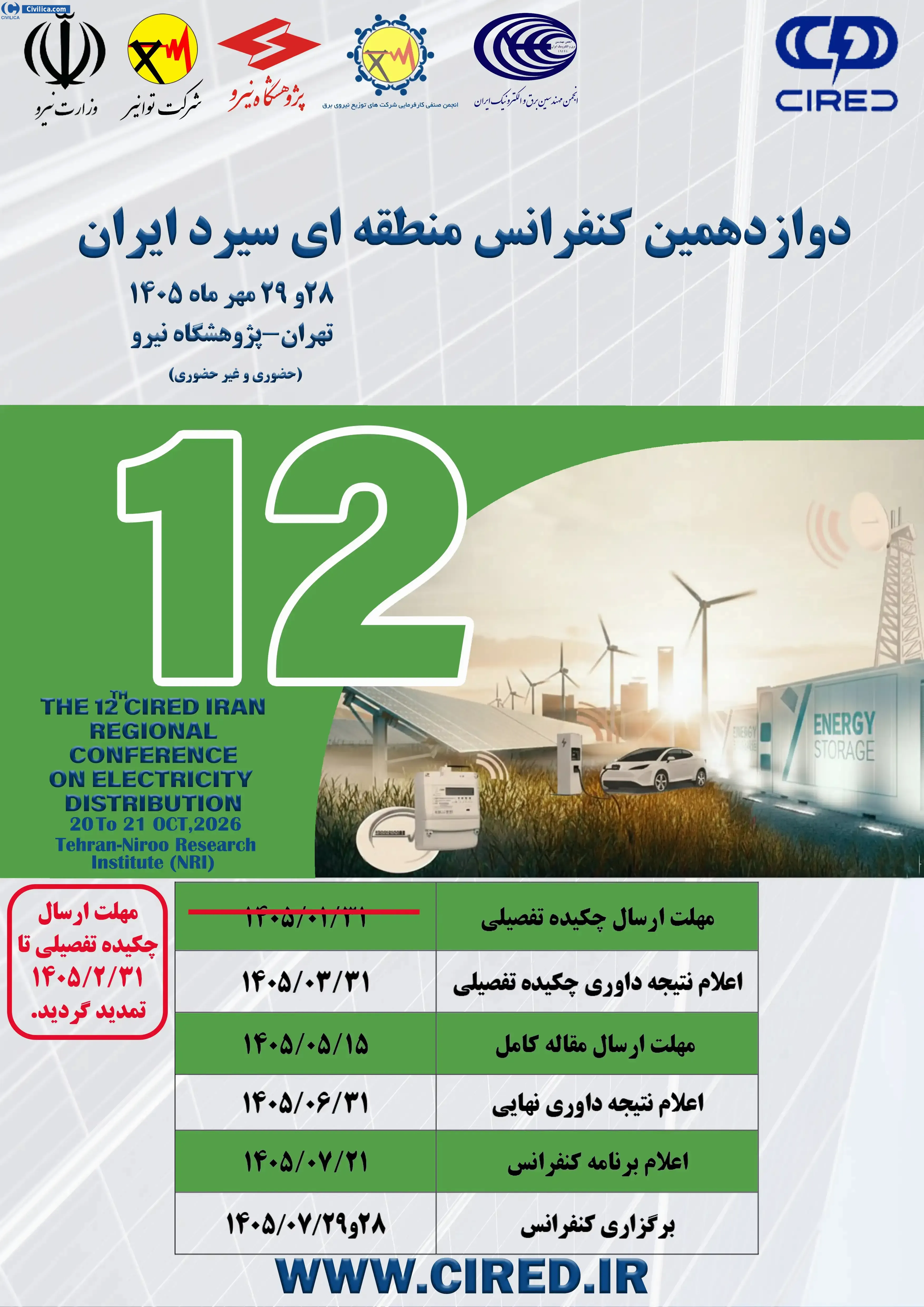 پوستر دوازدهمین کنفرانس منطقه ای سیرد ایران