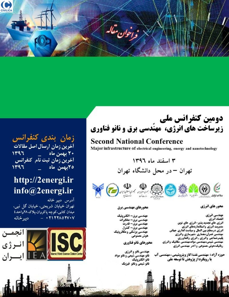 پوستر مجموعه مقالات دومین کنفرانس زیرساخت های انرژی،مهندسی برق و نانو فناوری