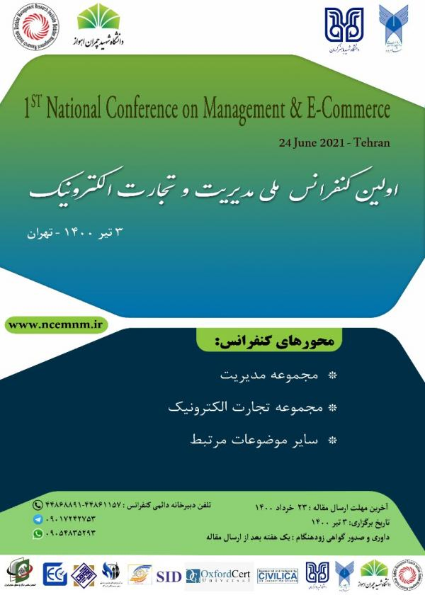 پوستر مجموعه مقالات اولین کنفرانس ملی مدیریت و تجارت الکترونیک