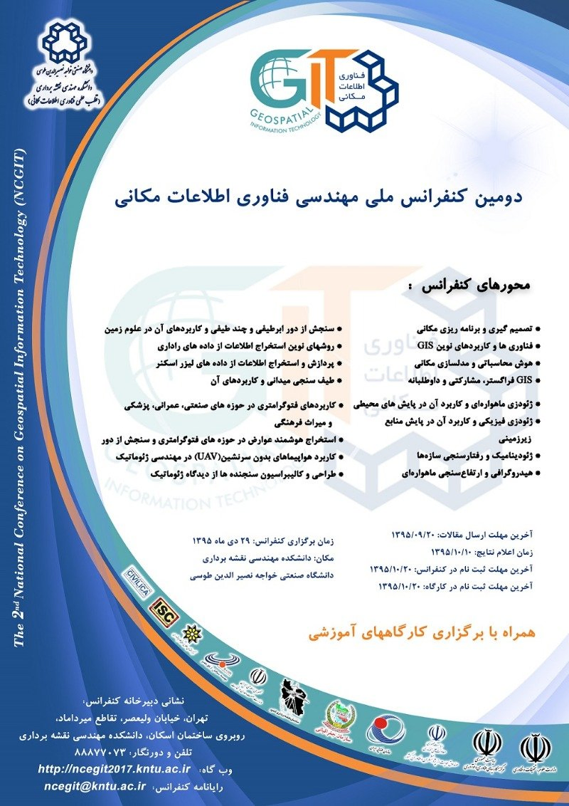 پوستر مجموعه مقالات دومین کنفرانس ملی مهندسی فناوری اطلاعات مکانی