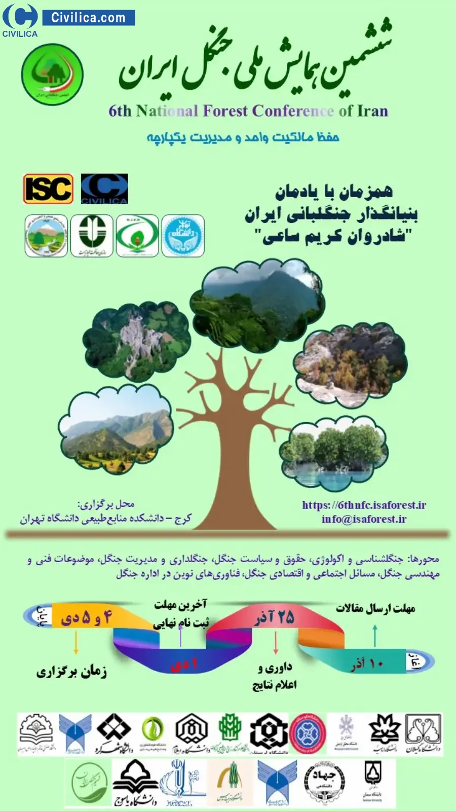 پوستر مجموعه مقالات ششمین همایش ملی جنگل ایران