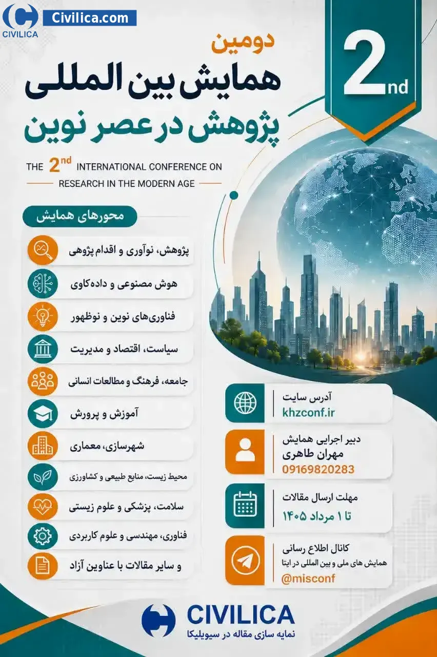 پوستر مجموعه مقالات دومین همایش بین المللی پژوهش در عصر نوین