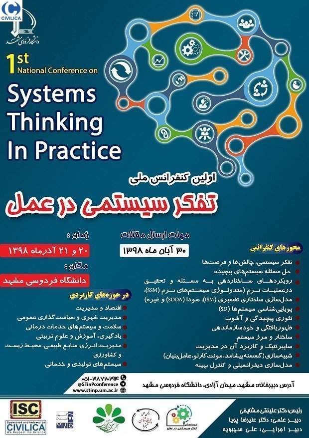 پوستر مجموعه مقالات اولین کنفرانس ملی تفکر سیستمی در عمل