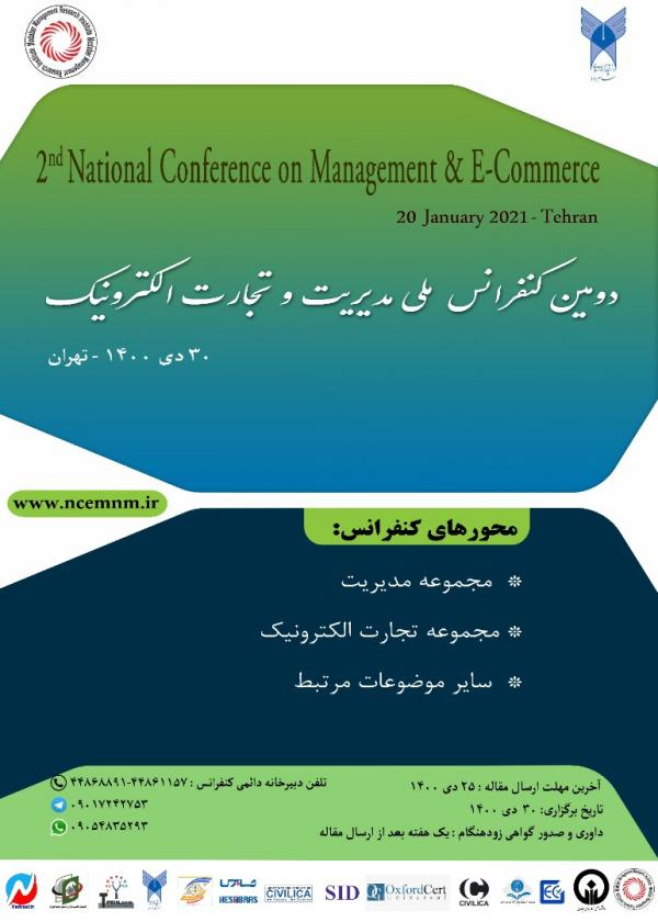 پوستر مجموعه مقالات دومین کنفرانس ملی مدیریت و تجارت الکترونیک