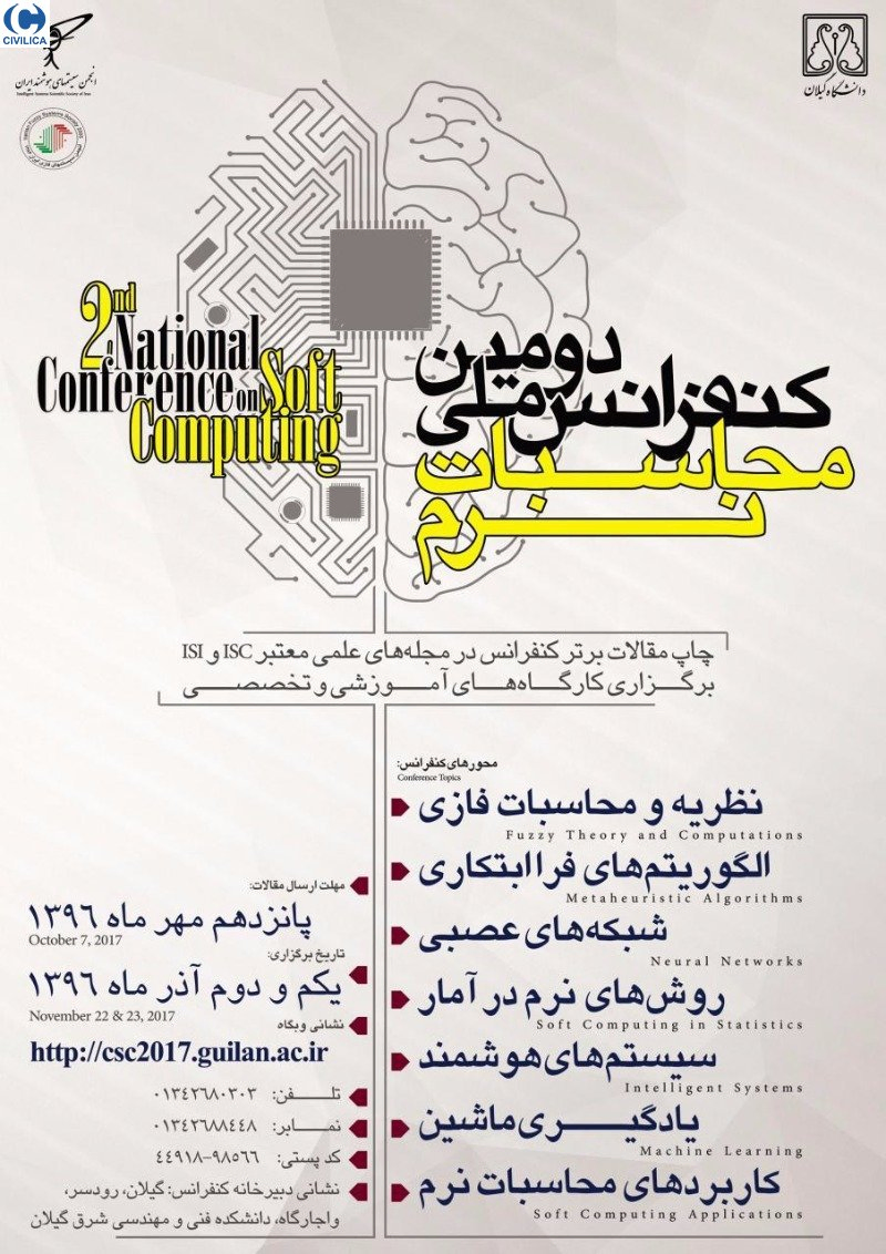 پوستر مجموعه مقالات دومین کنفرانس ملی محاسبات نرم